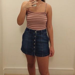American Eagle button-up jean skirt